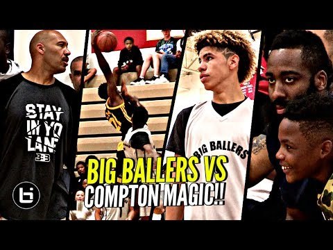 LaMelo Ball & Big Ballers WORST LOSS EVER To Compton Magic W/ James Harden Watching! Lose by 50!!