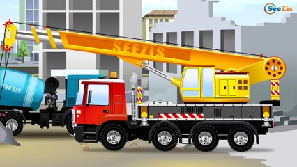 Cars for kids - The Yellow Excavator - Car Videos CV - Power Wheels PW