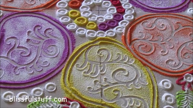 Creative rangoli design with paisley pattern Rangoli designs by Poonam Borkar