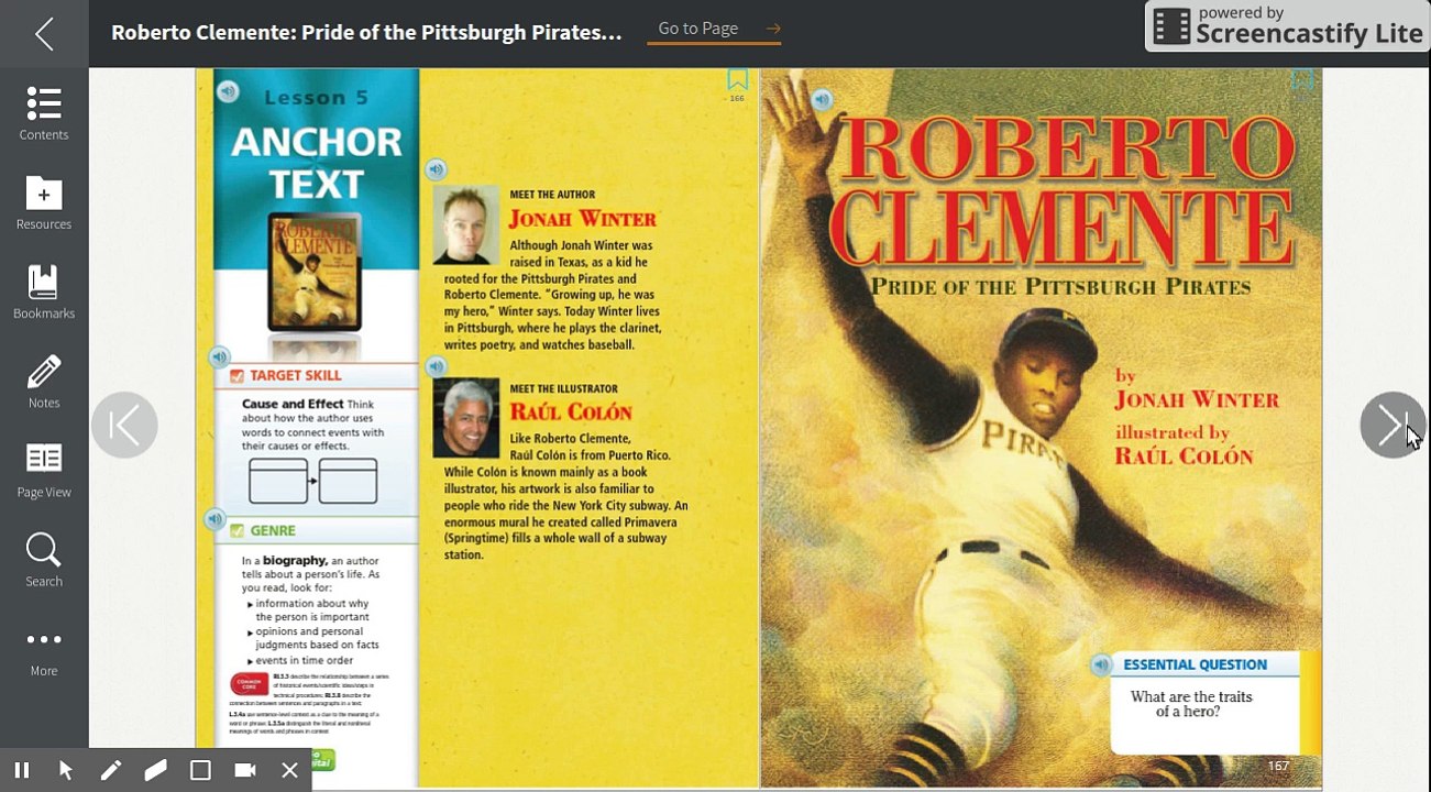 Roberto Clemente Journeys 3rd Grade