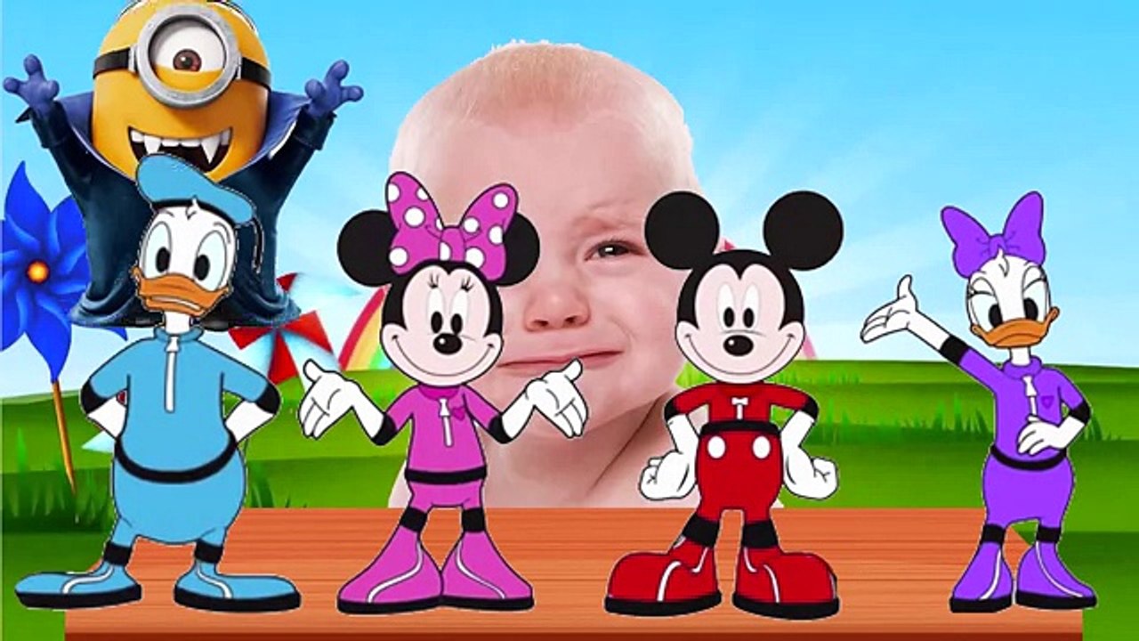 Bad Baby Crying Learn Colors With Minions Mickey Mouse For Children -  Colorful Mickey Mouse for Kid
