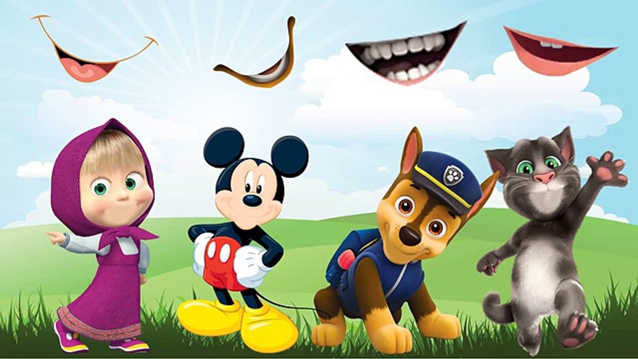 Wrong Mouth Mickey Mouse Masha Paw Patrol Talking Tom Finger Family Learn Colors For Kids