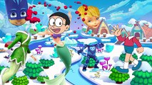 Wrong Heads Tinker Bell Princess Ariel PJ Masks Nobita  Finger Family Song Learn Colors For Kids