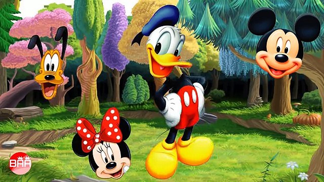Wrong Heads Mickey Mouse, Minnie Mouse, Pluto Dog, Donal Duck Finger Family Nursery Rhymes