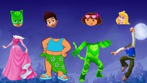 Wrong Heads Dora Dora Aurora Cinderella Ryder Pj Masks Finger Family Song Learn Colors For Kids