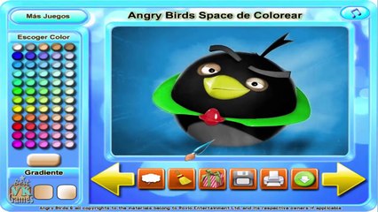Angry Birds Space Coloring Game for childrens