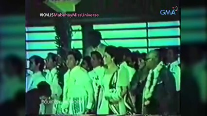 Former first lady Imelda Marcos pinigilan ang ulan para sa Miss Universe pageant