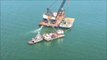 Portions of Sunken Barge Raised From San Francisco Bay