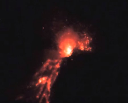 Lava and Ash Spew From Guatemalan Volcano