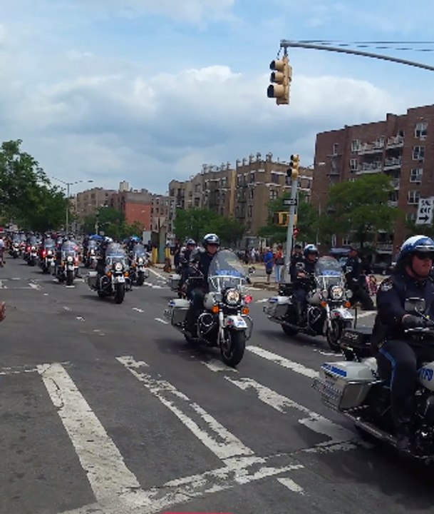 New York Police Holds Funeral Procession for Fallen Officer