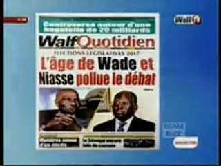 Revue de Presse WalfTv du Mercredi 12 Juillet 2017 en images
