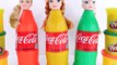 Play-Doh Princess Coke Bottles Learning Colors for Kids FROZEN Elsa Barbie Dolls