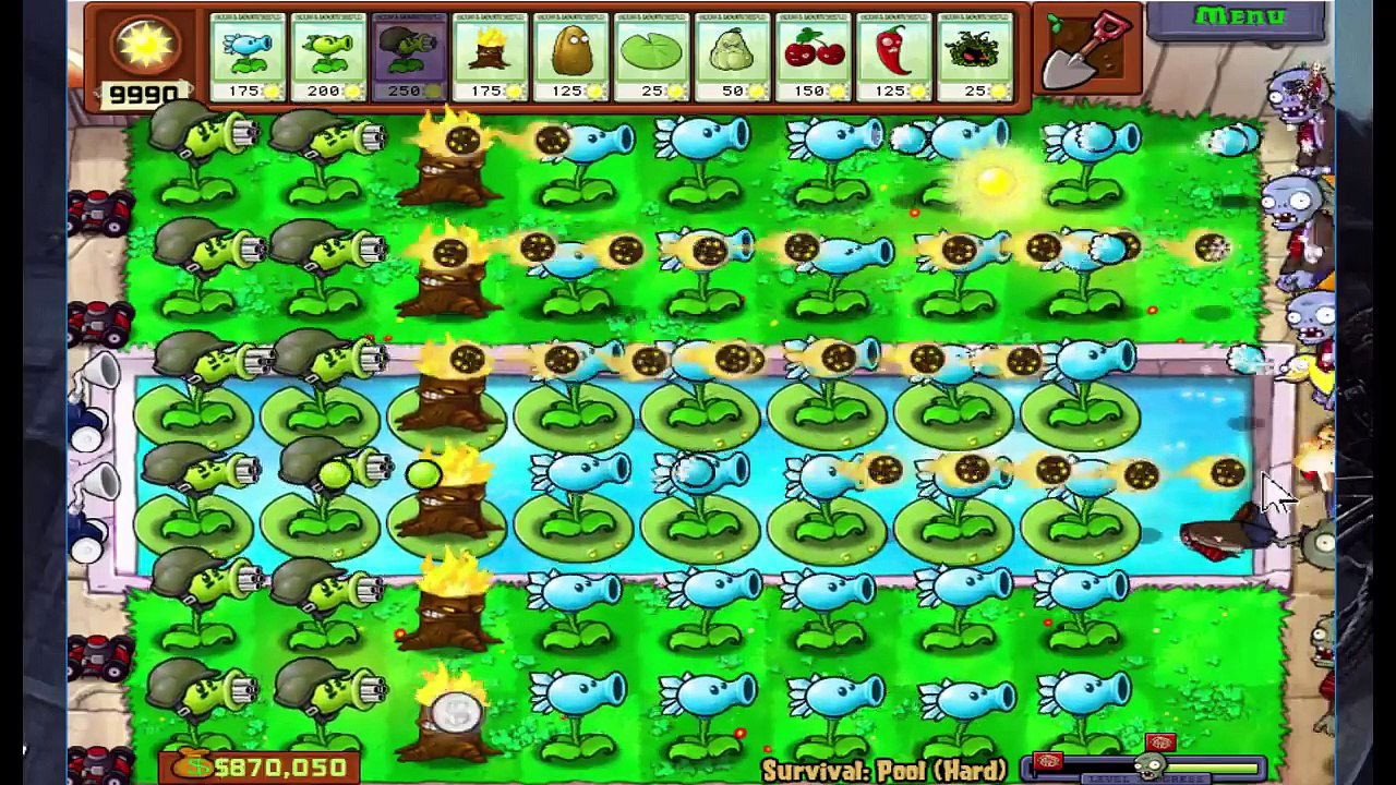 Plants vs Zombies: All Pea PvZ 1 vs All Pea PvZ 2 l PvZ walkthrough