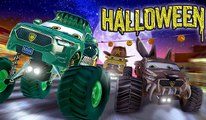 Pour enfants monstre ou notre effrayant traiter tour camions visite Appmink halloween animation offic