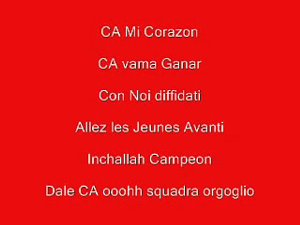 8- CA mi Corazon (parole) Club Africain Mouvement 4 Octobre