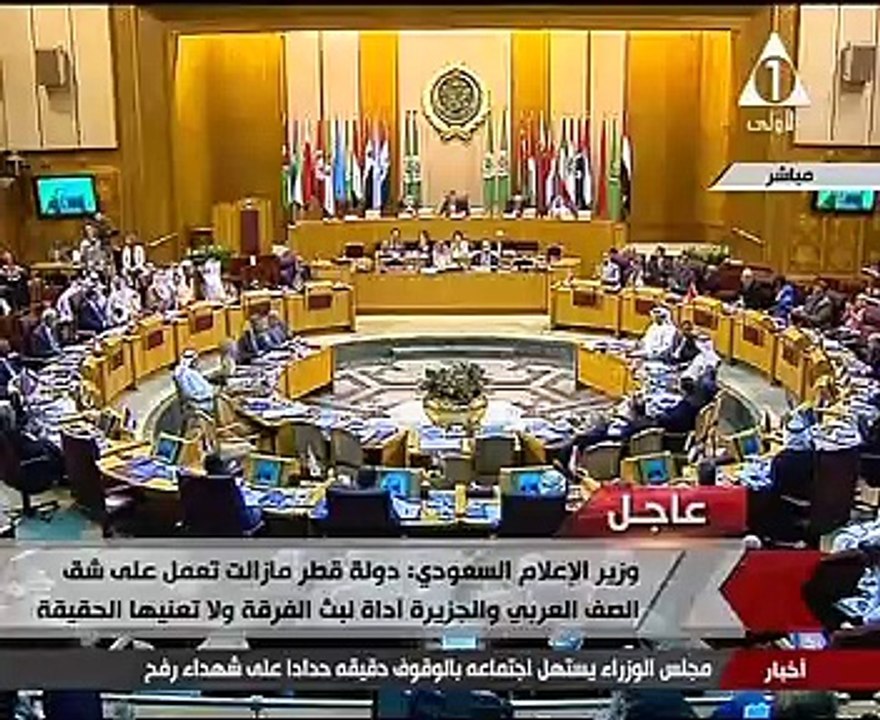 شاهد.. مندوب قطر لدى الجامعة العربية يتعرض لموقف محرج على الهواء