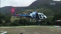 Bombeiros usam helicoptero de resgate para tentar encontrar professor desaparecido no Pico da Bandeira