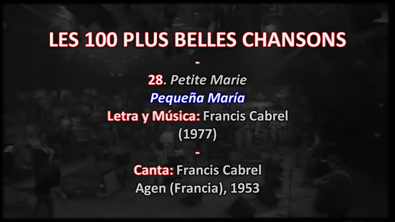 "Petite Marie" de Françis Cabrel (Paroles)