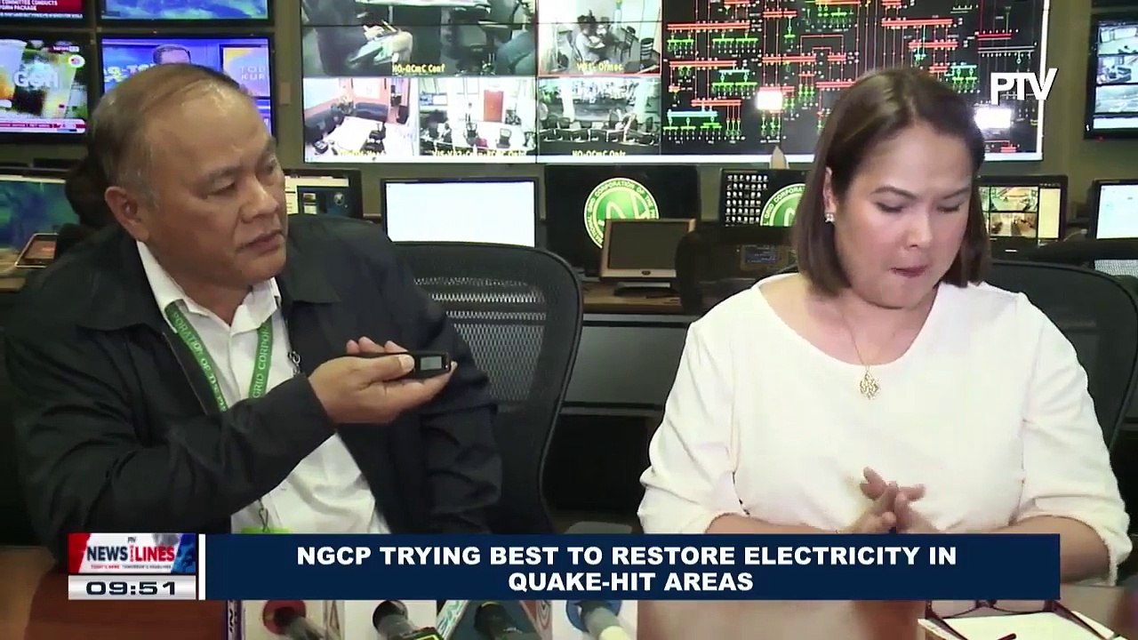 NGCP trying best to restore electricity in quake-hit areas