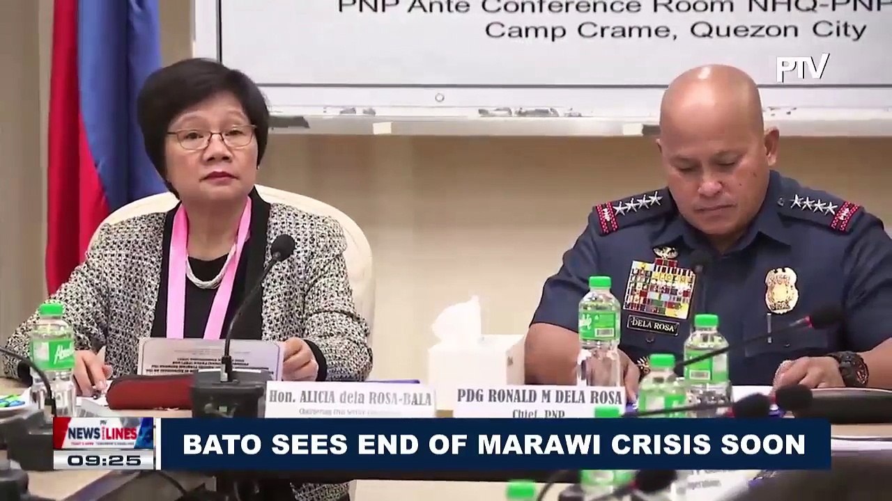 PNP Chief Dela Rosa sees end of Marawi crisis soon