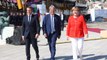 Conférence de presse conjointe d'Emmanuel Macron, Angela Merkel et Paolo Gentiloni le mercredi 12 juillet 2017 au sommet des balkans occidentaux à Trieste.