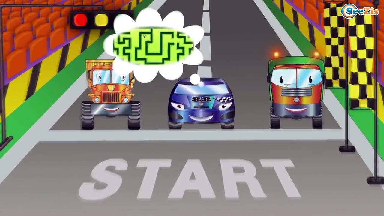 ✔ Camión, Coches de carreras. Caricaturas de carros. Coches Para Niños. Tiki Taki Coches ✔