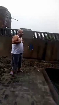 This is how you should enjoy in rain. Bhola Enjoying the Rain. Happy Rainy Season. ☔️