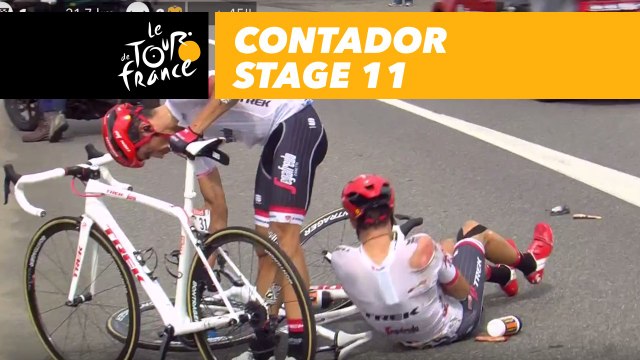Contador repart après sa chute / Contador crashed and got up - Étape 11 / Stage 11 - Tour de France 2017