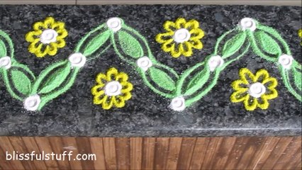 Easy and simple border rangoli / Creative rangoli designs by Poonam Borkar