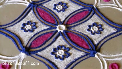 Easy and small 5 by 5 dots rangoli Creative rangoli designs by Poonam Borkar