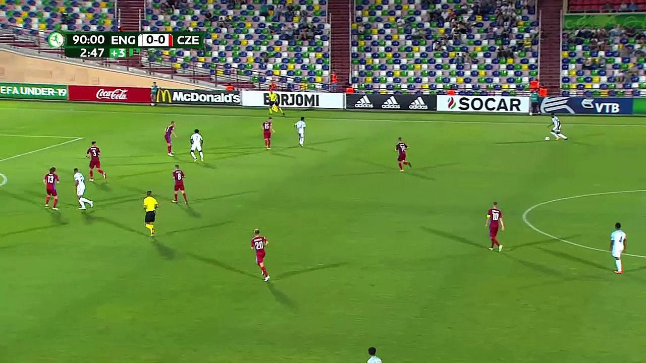 LUKAS NMECHA Goal HD - England U19 1-0 Czech Republic U19 Semi Finals