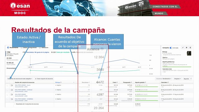 Curso Publicidad en Linea Resultados de Campañas en Facebook Cap. 7