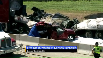 Five People Killed in Fiery Chain Reaction Crash in Kansas