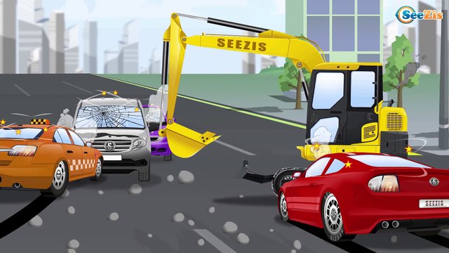 Real Diggers - Excavator Color Cars for Children Learning Educational Video | New Kids Cartoon