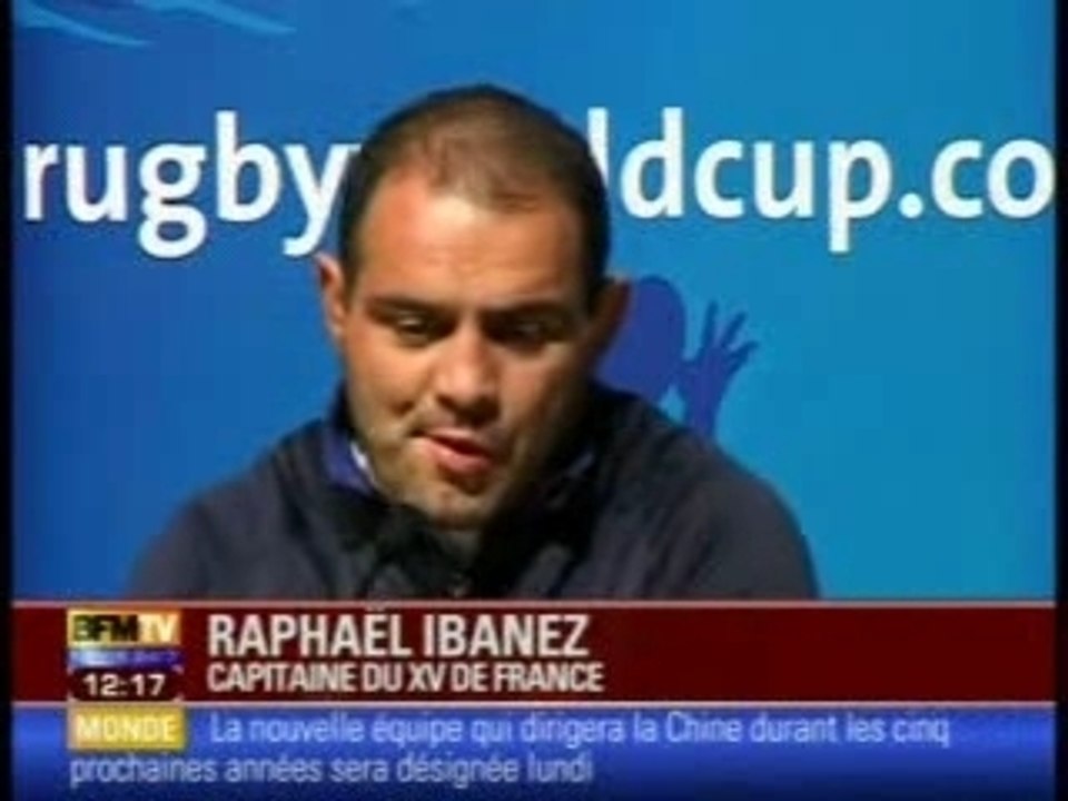 RUGBY XV de FRANCE CONFERENCE DE raphael ibanez