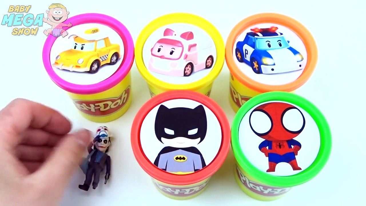 Les couleurs tasses la famille doigt pour enfants Apprendre garderie jouer rimes chanson super-héros jouets doh