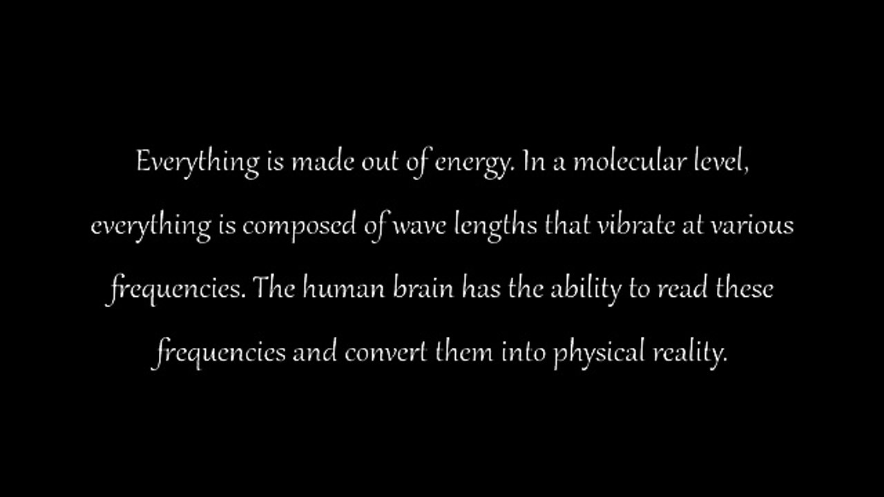 The Relation Between Energy And Thoughts