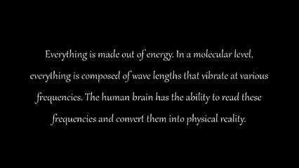 The Relation Between Energy And Thoughts