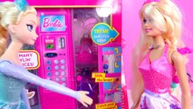 Disney Frozen Queen Elsa Doll Stocks Barbie Vending Machine with Shopkins Season 2 & 3 Toy