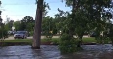 Fox River Nearly Overflows in Burlington, Wisconsin