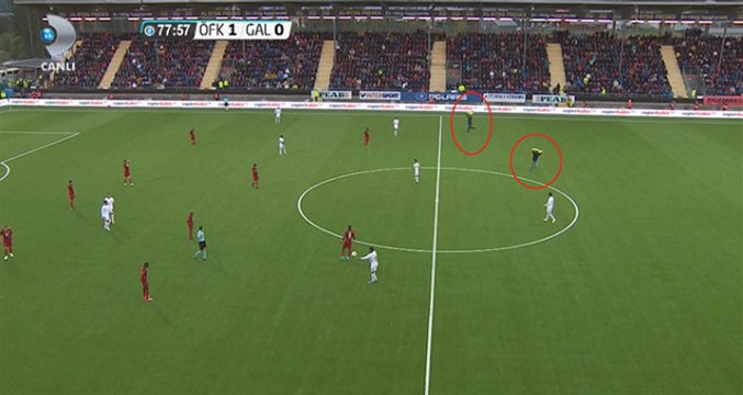 Galatasaray'ın Maçında Sahaya Giren İki Terörist Öcalan Posteri Açtı