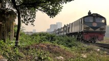 Dewangonj Bazar Bound Jamalpur Commuter Train Departing Dhaka Railway Station in 4K