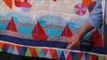 Sail Boats row of Jennie's Stripy Stripey Story Quilt (taster video)