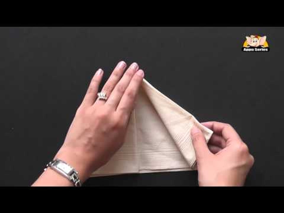 How to fold an Arrow Napkin in Marathi