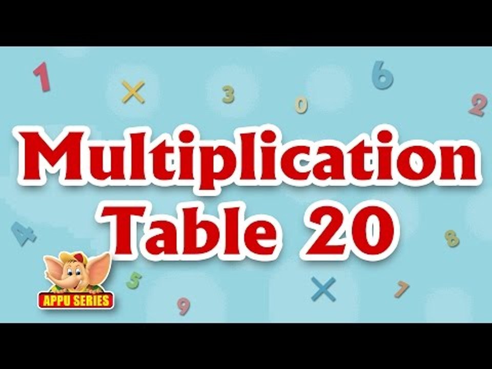 Multiplication Table Rhymes - Table 20 in Ultra HD (4K)