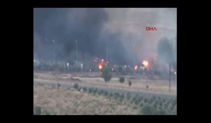 Askeri konteyner bölgesinde mühimmat patladı