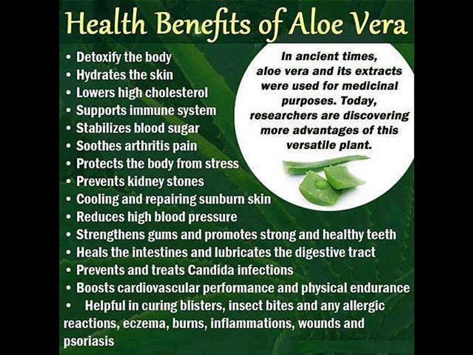 health benefits of aloevera