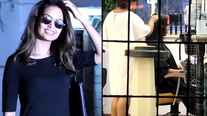 Esha Gupta Snapped Getting A New Makeover