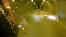 Tünelde Tek Teker Üstünde Giden Trafik Magandası Ölümden Böyle Döndü