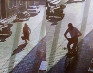 Bisikletli Kapkaççı Önce Kameraya Sonra Polise Yakalandı